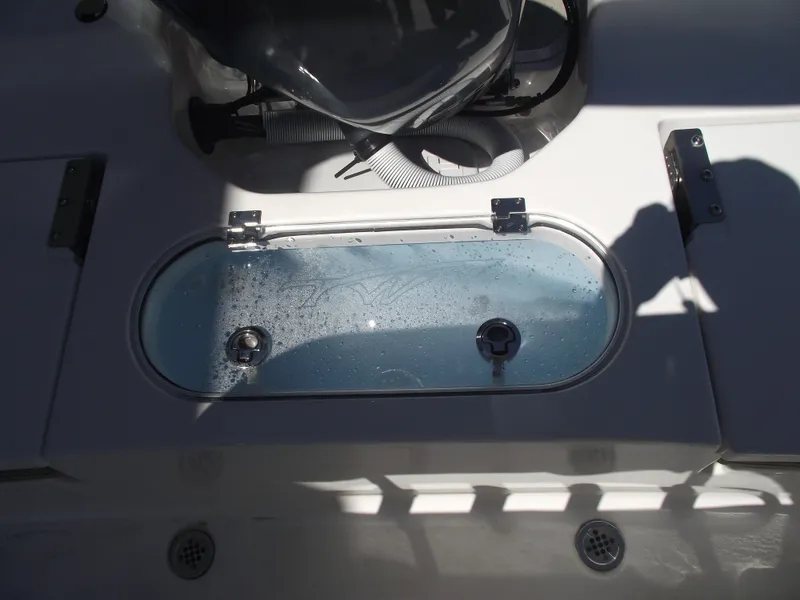 Slide: The Image of Livewell on 2022 Tidewater 1910 Bay Max boat, partially shaded. - 34