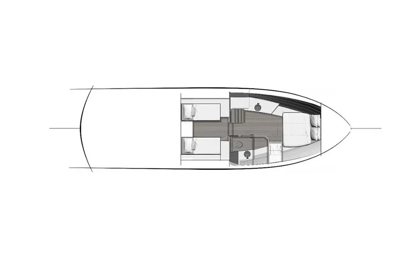 Slide: The Image of Plan view of 2025 Waterdream California 52XT yacht interior layout. - 27