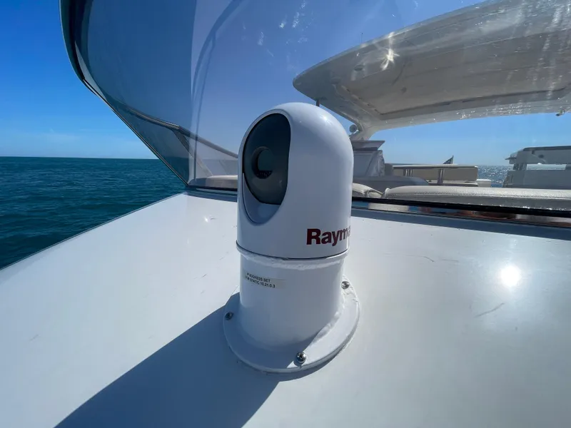 Slide: The Image of Raymarine camera on 2014 Azimut 70 yacht, ocean view in background. - 28