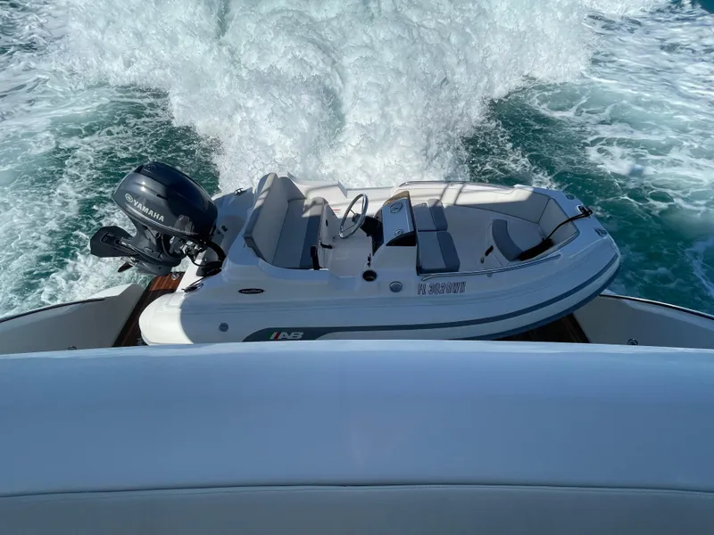 Slide: The Image of Luxurious interior of a 2014 Azimut 70 yacht with elegant seating and ocean view. - 41