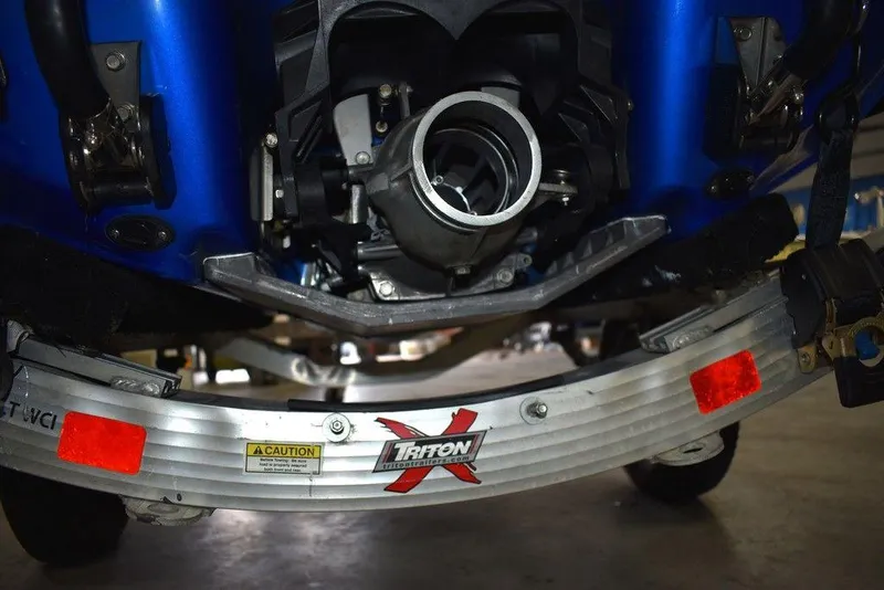 Slide: The Image of 2017 Yamaha WaveRunner GP1800 rear view with Triton trailer attachment. - 26