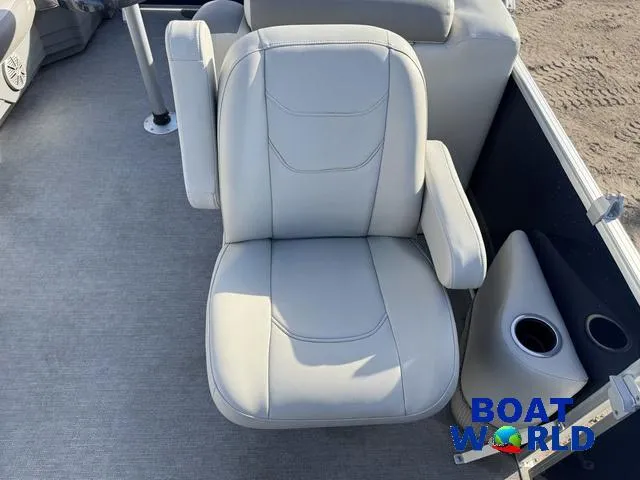 Slide: The Image of 2021 Starcraft EX 20 R Pontoon boat seat with armrests and cup holder. - 17