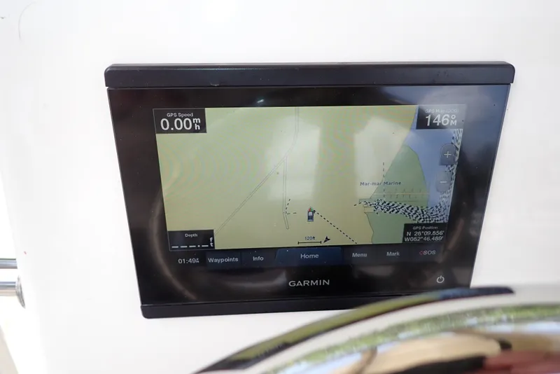 Slide: The Image of Garmin GPS display on 2022 Key West 188 Bay Reef boat dashboard. - 10