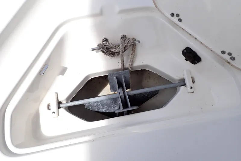 Slide: The Image of Anchor compartment of 2022 Key West 188 Bay Reef boat. - 21