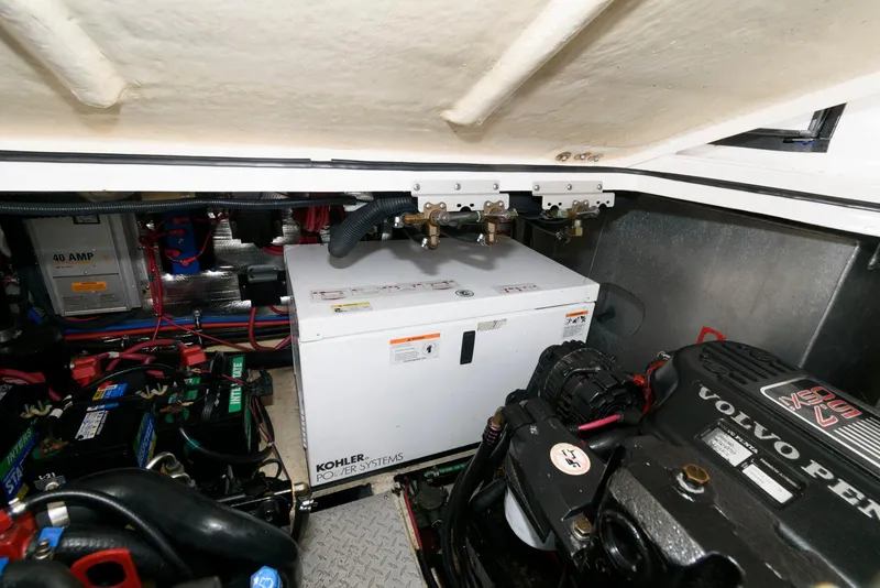 Slide: The Image of Engine room of 2007 Regal 3360 Window Express with Kohler generator and Volvo Penta engine. - 20