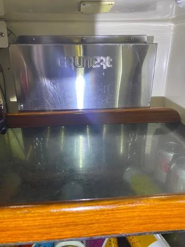 Slide: The Image of Stainless steel appliance in a 1989 Irwin 54 yacht interior. - 44