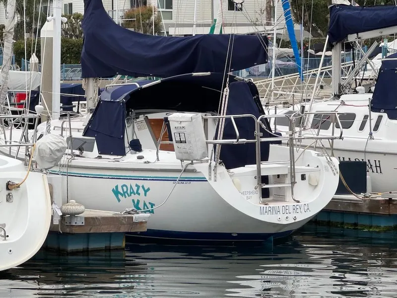 Slide: The Image of 1995 Catalina 30 sailboat docked at Marina del Rey. - 1