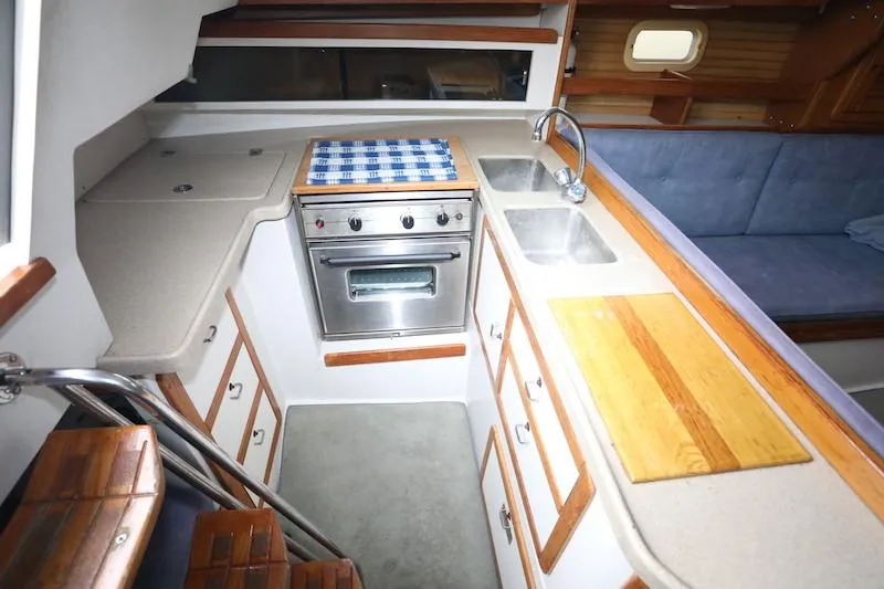 Slide: The Image of Interior of Catalina 30 yacht kitchen, 1995 model. - 33