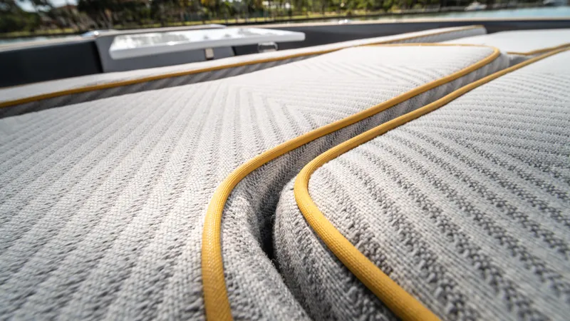 Slide: The Image of 2023 Pardo Yachts P50 luxury deck cushions with elegant stitching detail. - 44