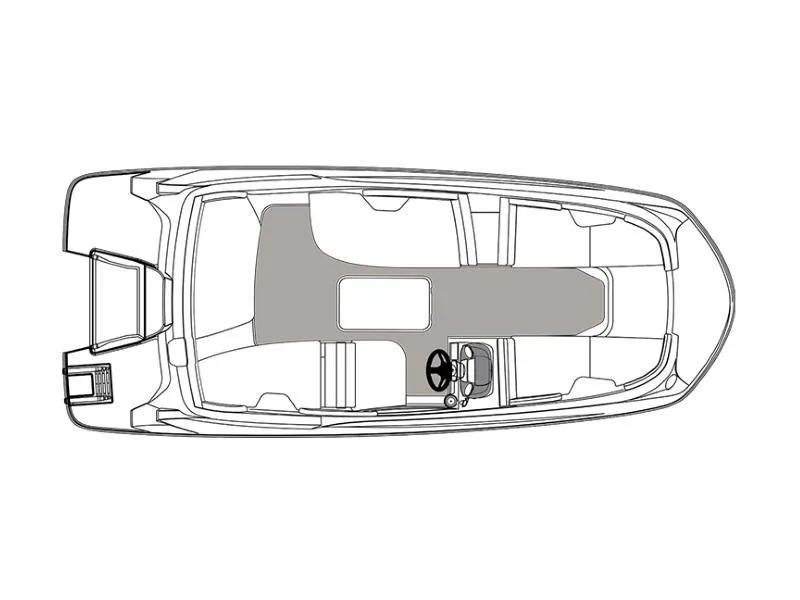 Slide: The Image of Top view layout of 2020 Hurricane SunDeck Sport 185 OB boat. - 24
