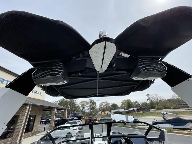 Slide: The Image of 2023 Nautique Super Air Nautique G25 Paragon boat with advanced speaker system. - 19