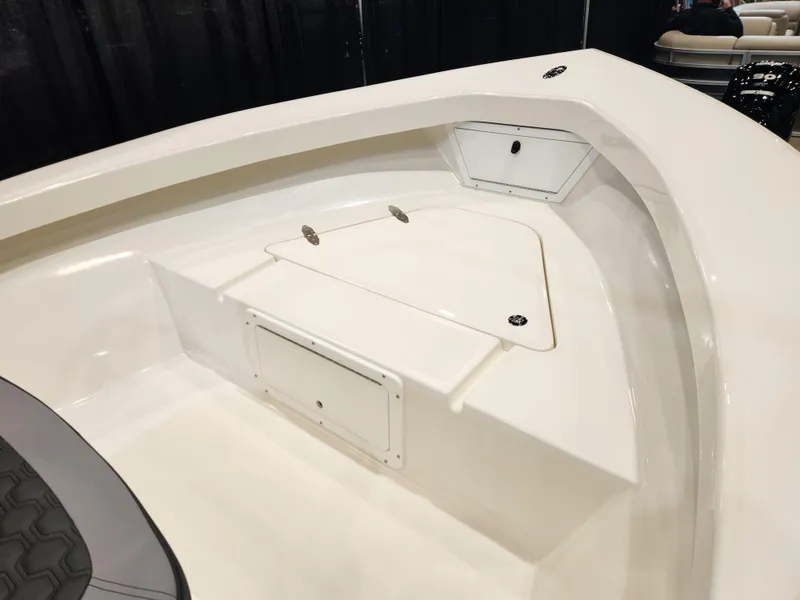 Slide: The Image of 2025 May-Craft 192 CC boat with Yamaha 115 outboard motor, parked near a pond. - 3