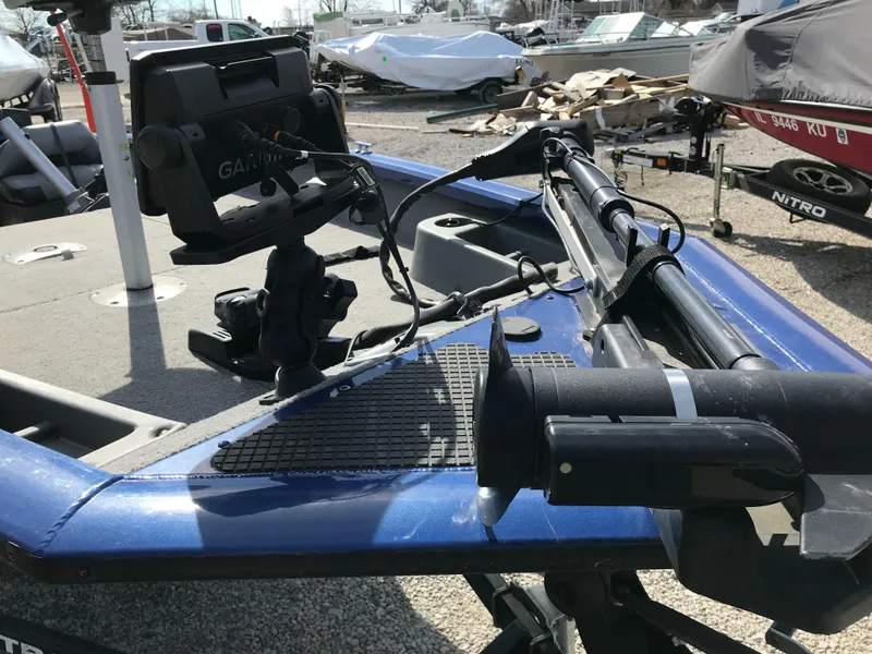 Slide: The Image of 2012 Tracker Pro Team 175 TF boat with Garmin equipment on deck. - 13