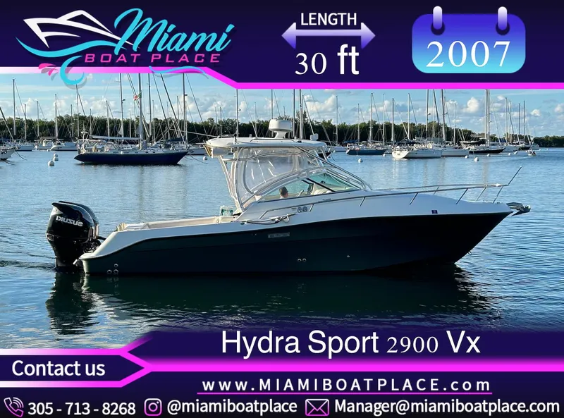 Slide: The Image of 2007 Hydra-Sports 2900 VX boat on water, 30 ft, Miami Boat Place. - 0