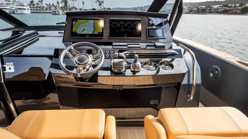 Slide: The Image of Luxury helm of 2022 Pardo Yachts 50 with advanced navigation system. - 20