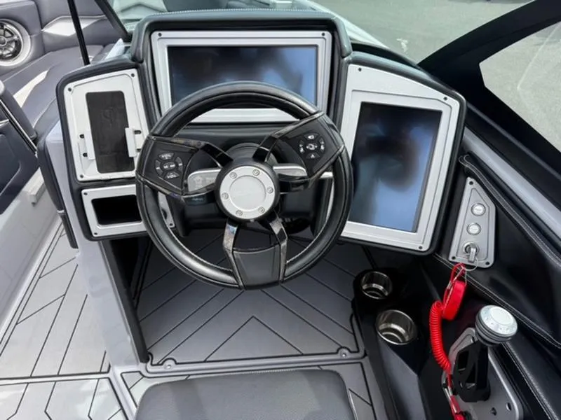 Slide: The Image of 2020 Supra SL450 dashboard with steering wheel and digital displays. - 10