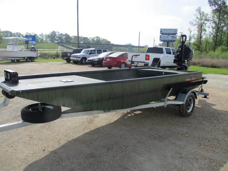 Slide: The Image of 2025 Gator Tail 1754 Extreme boat on trailer in outdoor setting. - 3