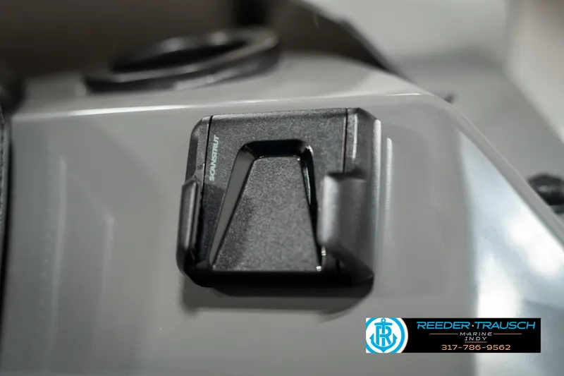 Slide: The Image of 2025 Bennington 21 SSB boat detail with Reeder-Trausch branding. - 36