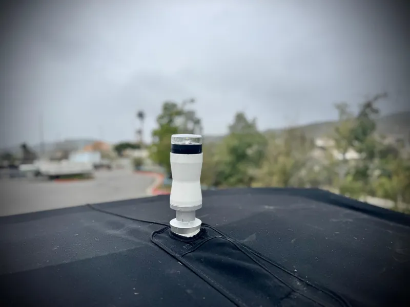 Slide: The Image of Rooftop fitting on 2021 Chaparral 21 SSi boat against cloudy sky. - 26