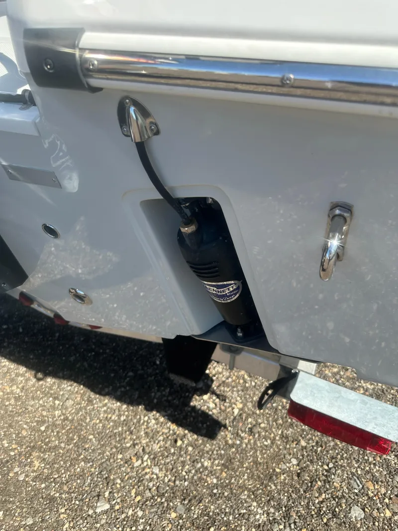 Slide: The Image of 2025 Action Craft 17 Flats Flyfisher boat detail, featuring a sleek exterior and hardware. - 5