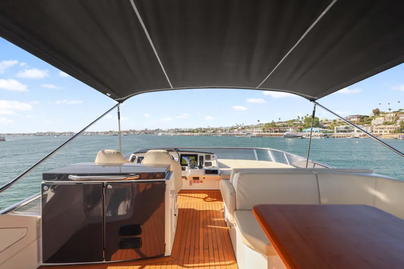 Slide: The Image of Luxurious 2015 Absolute Fly Co Ownership yacht interior with ocean view and sleek design. - 49