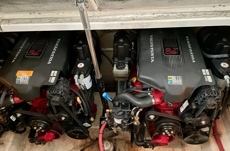 Slide: The Image of Twin Volvo Penta engines in a 2005 Chaparral Signature 310 boat. - 9