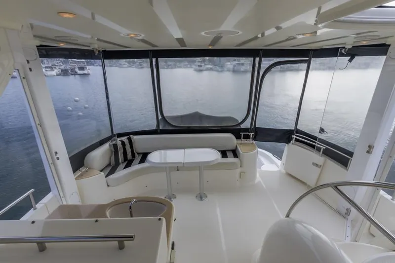 Slide: The Image of Luxurious interior of 2005 Meridian 459 Motoryacht with waterfront view. - 27