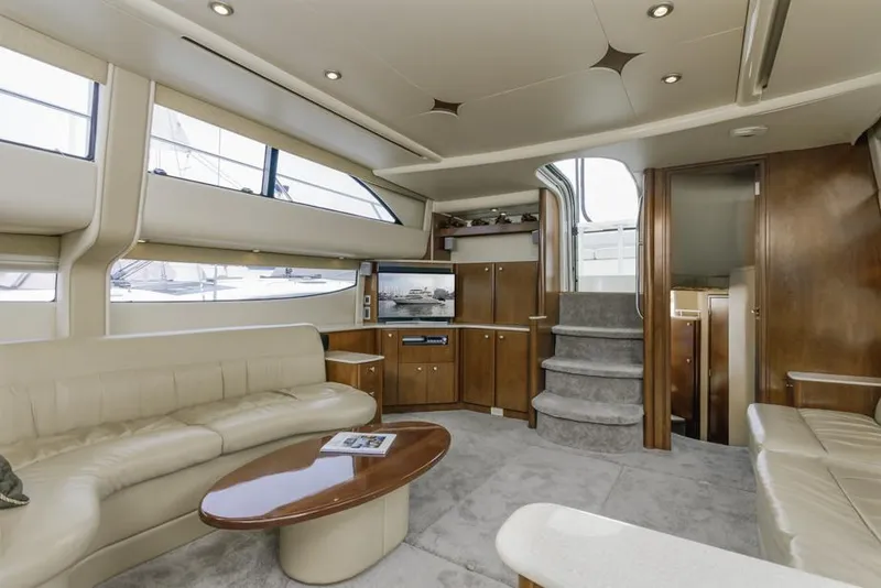 Slide: The Image of Luxurious interior of 2005 Meridian 459 Motoryacht with elegant seating and modern amenities. - 44