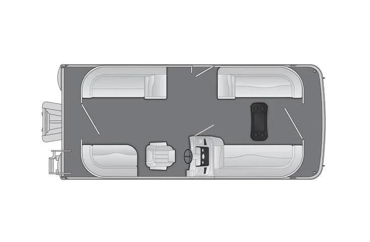 Slide: The Image of 2024 Bennington 20 SVSR SPS pontoon boat floor plan, featuring spacious seating layout. - 14