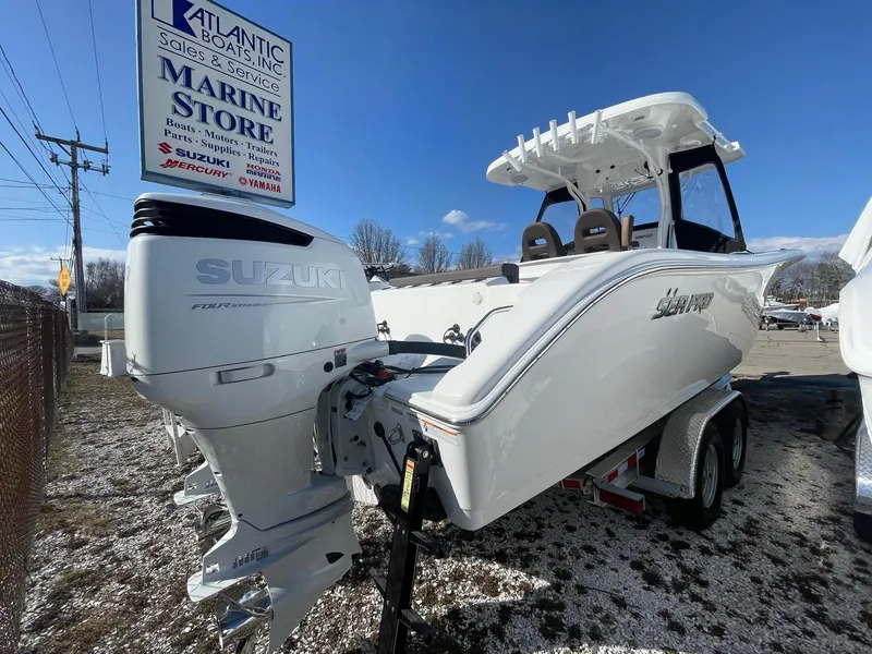 Slide: The Image of 2025 Sea Pro 292 Off Shore boat with Suzuki engine at Atlantic Marine Store. - 3