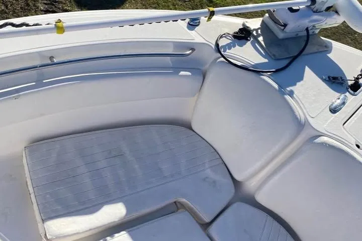 Slide: The Image of 2014 Sea Fox 256 Commander boat interior with seating and equipment. - 8