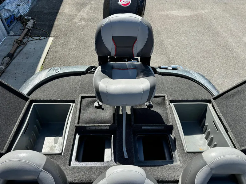 Slide: The Image of 2014 Nitro Z-8 boat interior with seating and storage compartments. - 10