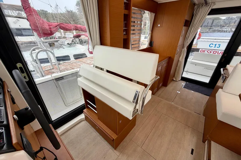 Slide: The Image of Modern kitchen area in 2026 Beneteau Swift Trawler 41 Fly yacht. - 11