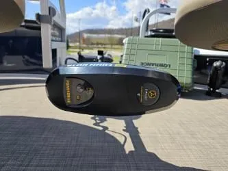 Slide: The Image of 2023 Sun Tracker Bass Buggy 16 XL Select with Lowrance equipment on deck. - 7