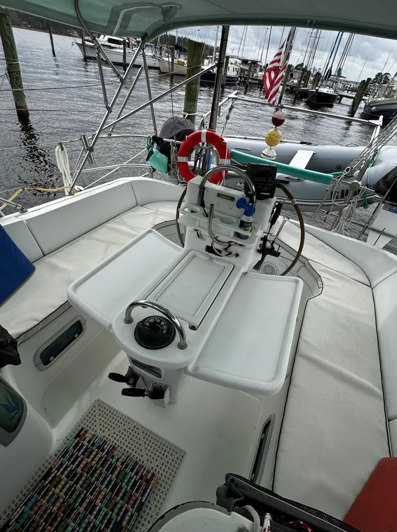 Slide: The Image of Aft, port head , composting toilet, directly to the left of companionway upon entry - 38