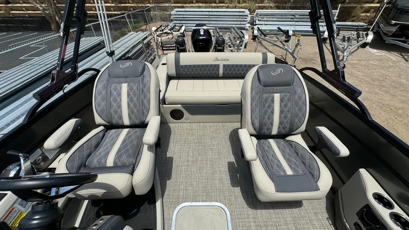 Slide: The Image of 2023 Barletta Lusso 23UC interior with luxurious seating and modern design. - 22