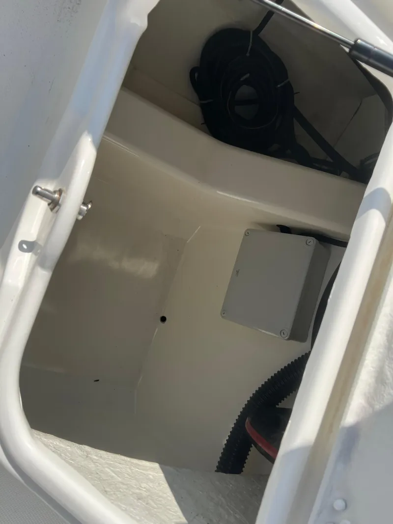 Slide: The Image of 2020 Zodiac N-ZO 600 storage compartment interior with wiring and equipment. - 20