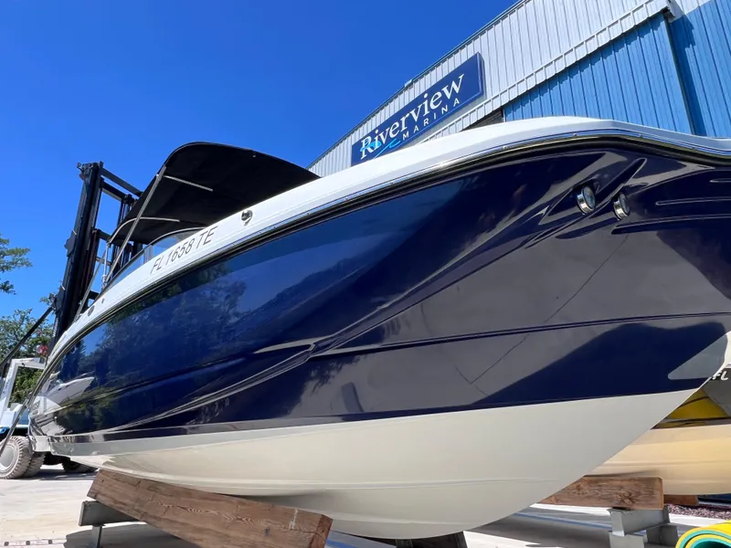 Slide: The Image of 2022 Monterey M45 boat with 250 Verado engine at Riverview Marina. - 4