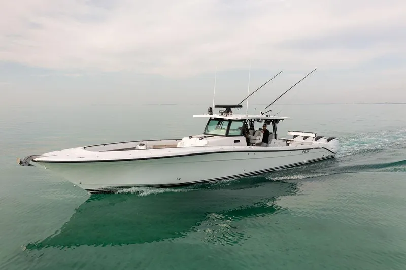 The Image of 2019 HCB 53 boat cruising on calm ocean waters. - 1