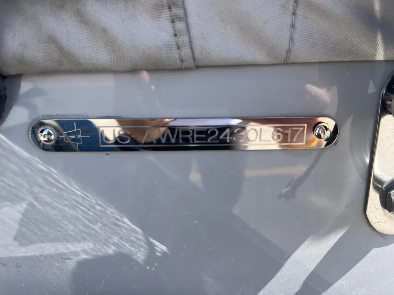 Slide: The Image of 2017 Axis Boats T22 hull identification number plate. - 36