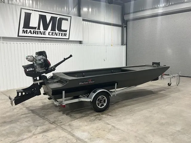 Slide: The Image of 2025 Gator Tail 1748 Gator Series boat on trailer at LMC Marine Center. - 6