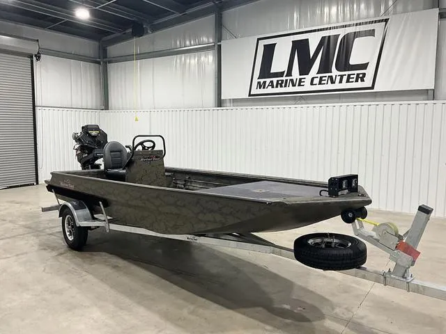 Slide: The Image of 2025 Gator Tail 1860 Extreme series boat in showroom at LMC Marine Center. - 7