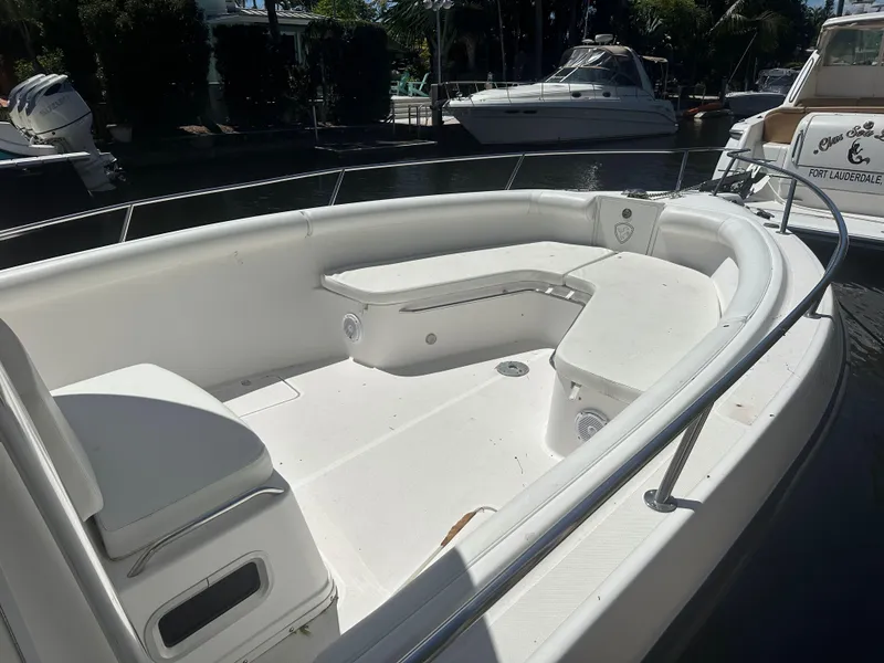 Slide: The Image of 2005 Century 3200 Center Console boat with spacious seating area. - 16