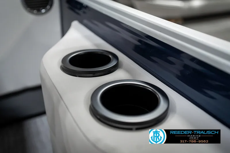 Slide: The Image of Cup holders on a 2025 Bennington 22 SSR boat, featuring sleek design and functionality. - 45