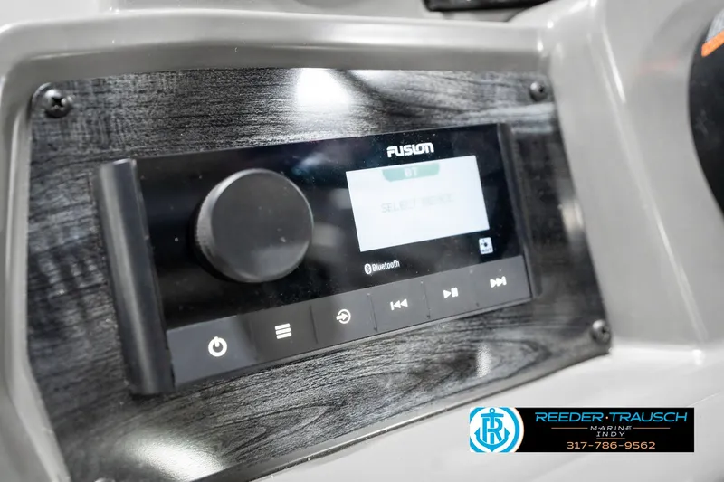 Slide: The Image of 2025 Avalon 1785 Venture CRB audio system with Bluetooth connectivity, featuring Fusion controls. - 33