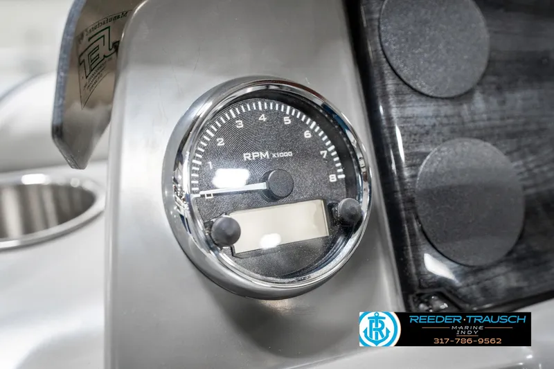 Slide: The Image of RPM gauge on 2025 Avalon 1785 Venture CRB dashboard, Reeder-Trausch branding visible. - 34