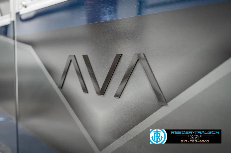 Slide: The Image of 2025 Avalon 1785 Venture CRB logo on metallic surface, Reeder-Trausch branding visible. - 49