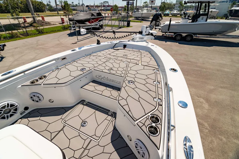 Slide: The Image of 2024 Crevalle 26 HCO boat with spacious deck and modern design features. - 49