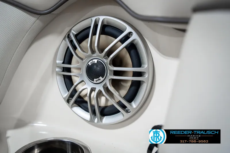 Slide: The Image of Speaker system in 2014 Yamaha Boats 242 Limited S, featuring sleek design and premium audio. - 43