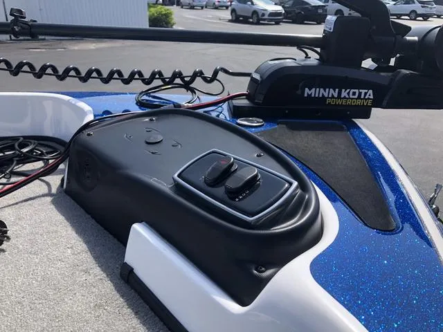 Slide: The Image of Control panel of a 2021 Nitro Z19 Sport boat with Minn Kota PowerDrive motor. - 7